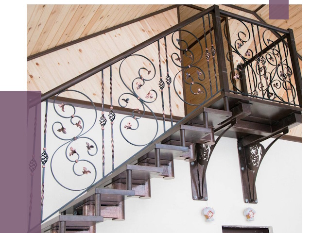 Кованые лестницы в Сердобске от 78866 руб. под ключ