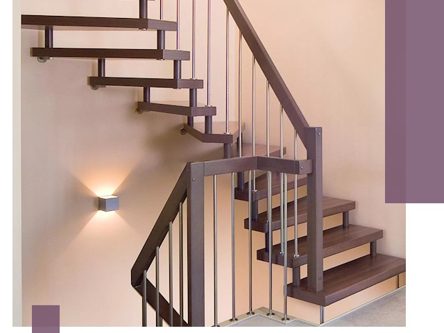 Изготовление лестниц на больцах в Сердобске под ключ