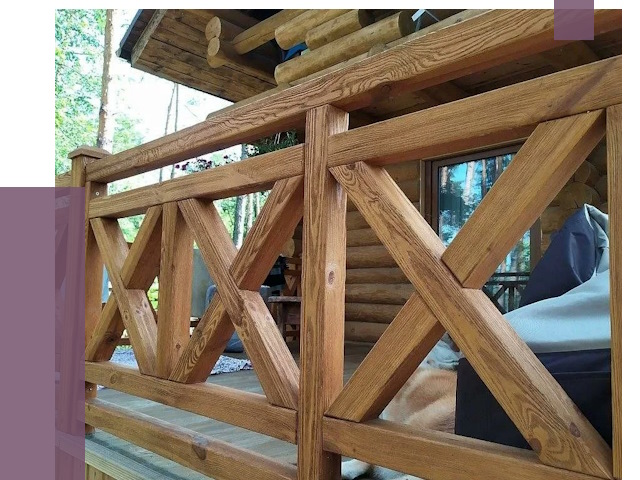 Деревянные перила под ключ в Сердобске от 7583 руб. 