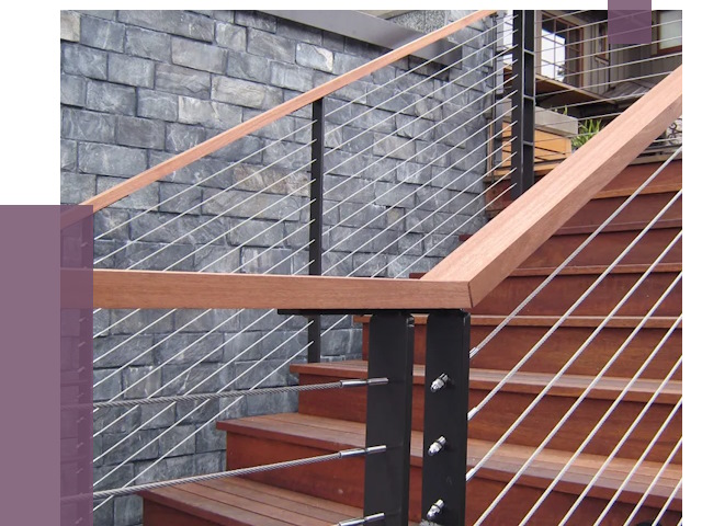 Тросовые перила под ключ в Сердобске от 7684 руб. 