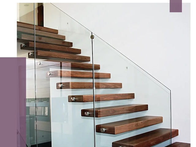 Стеклянные перила для лестницы в Сердобске от 14661 руб.