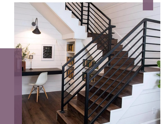 Перила для лестницы в доме в Сердобске от 7330 руб. — ПРОЛЁТ-Срд