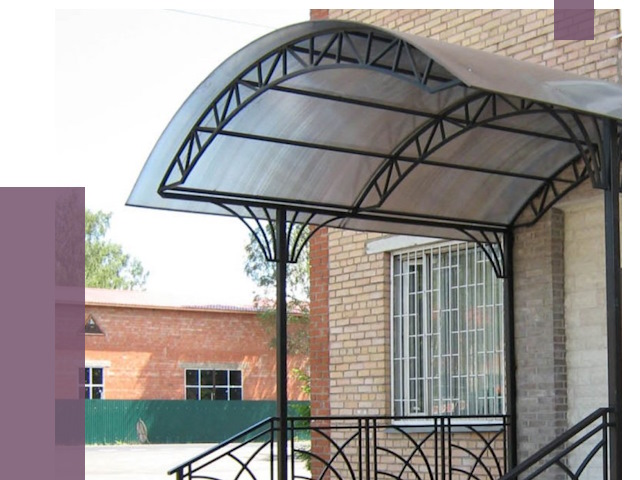 Металлические навесы и козырьки в Сердобске от 12639 руб.