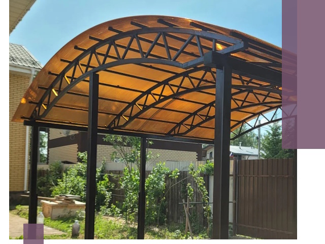 Изготовление навесов под ключ в Сердобске из качественных материалов