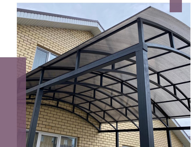 Монтаж козырьков в Сердобске от 11375 руб. | ПРОЛЁТ-Срд