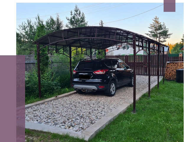 Навесы для автомобиля в Сердобске от 12993 руб.  | ПРОЛЁТ-Срд