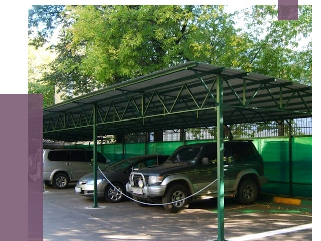 Навесы для парковки в Сердобске от 79371 руб. заказать | ПРОЛЁТ-Срд