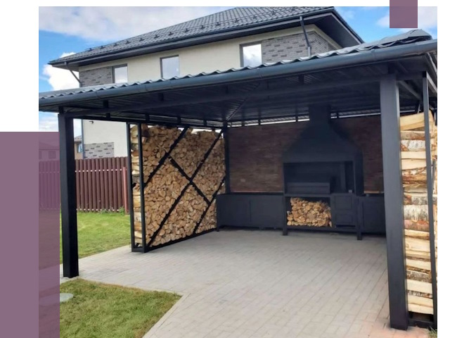 Навесы для барбекю в Сердобске от 12588 руб. под ключ | ПРОЛЁТ-Срд