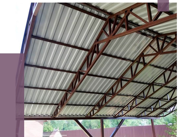 Навесы из профнастила в Сердобске от 7280 руб. | ПРОЛЁТ-Срд