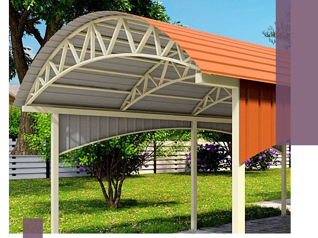 Навесы из профнастила под ключ в Сердобске — установка и монтаж