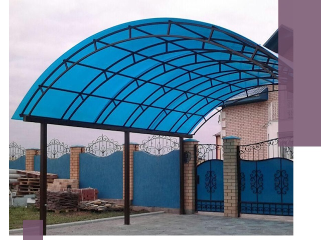 Арочные навесы под ключ в Сердобске — изготовление и монтаж