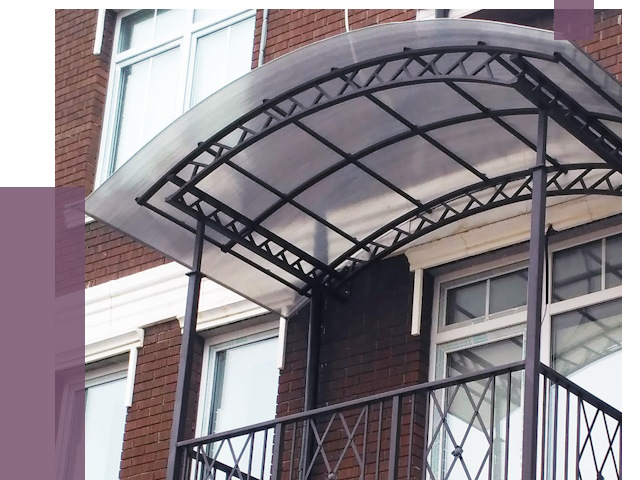 Козырьки над балконом в Сердобске от 8544 руб.  | ПРОЛЁТ-Срд