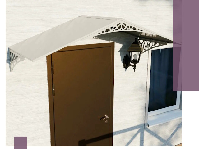 Металлические козырьки на входы и террасы в Сердобске