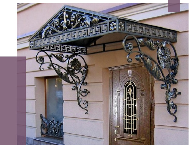 Кованые козырьки в Сердобске под ключ от 12588 руб. — ПРОЛЁТ