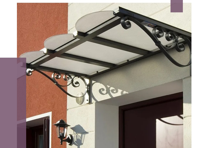 Односкатные козырьки в Сердобске от 8291 руб.  | ПРОЛЁТ-Срд