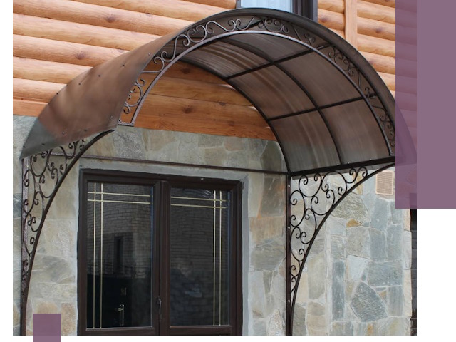 Арочные козырьки под ключ в Сердобске: изготовление и монтаж